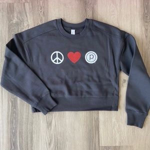 Peace Love Pure Barre Cropped Sweatshirt